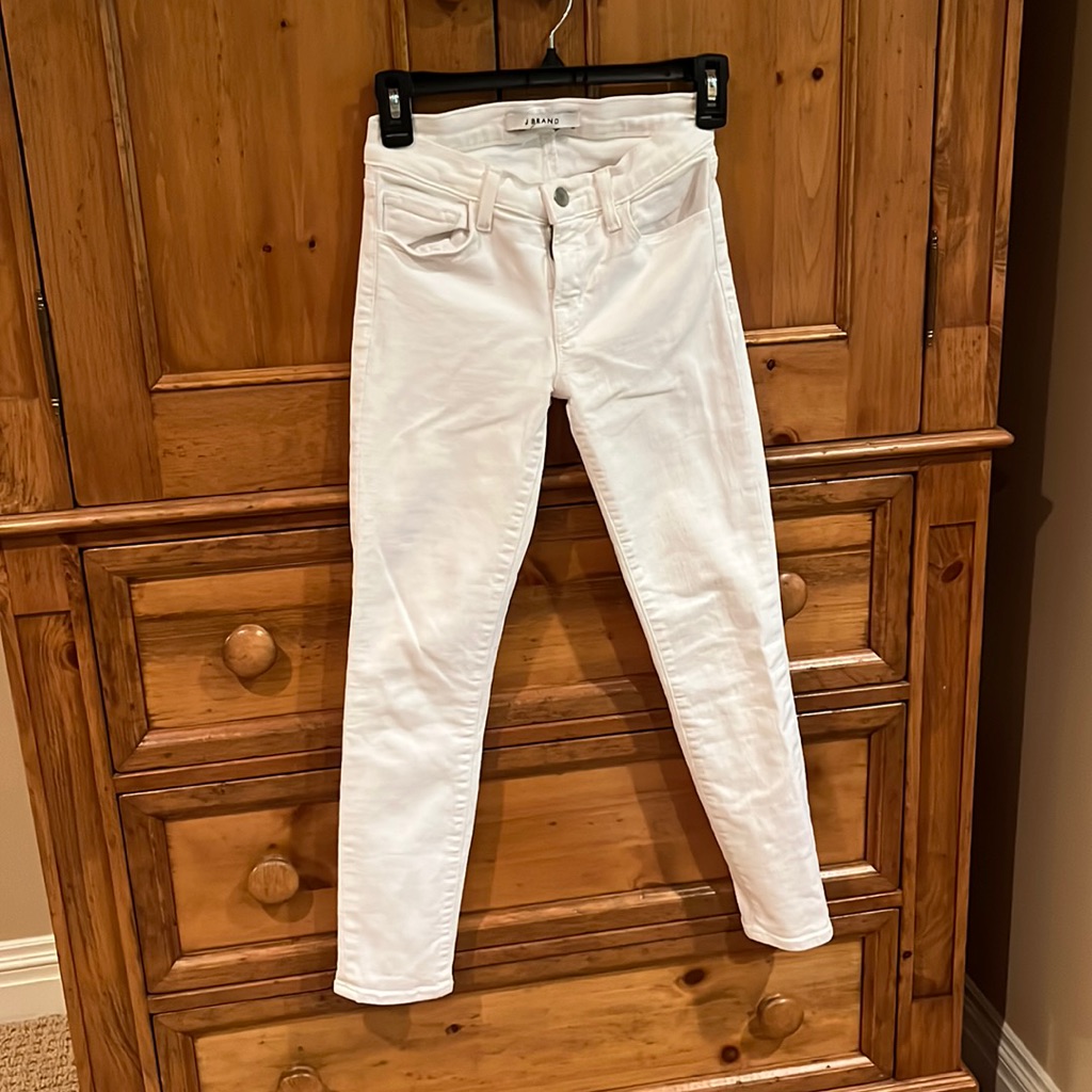 J Brand White Capri Skinny Jeans